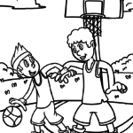 Malvorlage Basketball