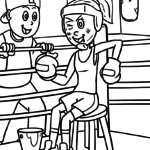 Malvorlage Boxen | Kampfsport Malvorlage Boxen