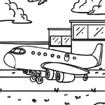 Malvorlage Flughafen