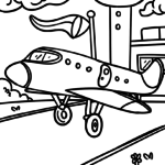 Malvorlage Flugzeug