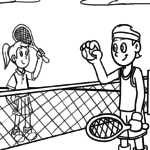 Malvorlage Tennis