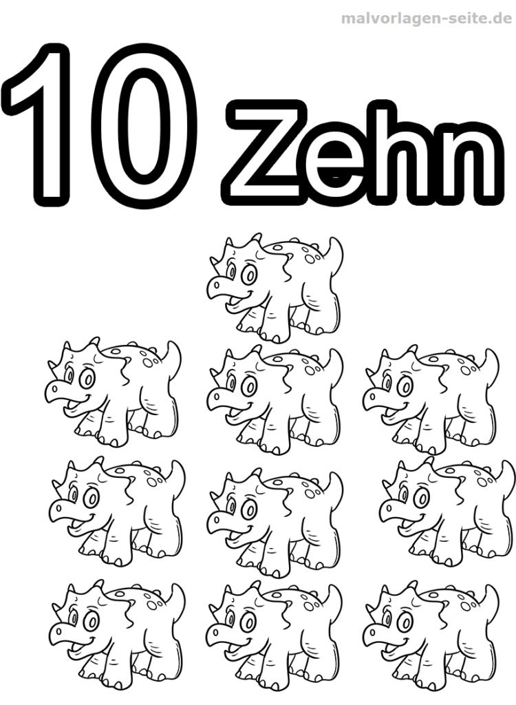 Malvorlage Zahlen Ziffern 10 Kostenlose Ausmalbilder