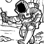 Malvorlage Astronaut