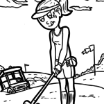 Malvorlage Golf spielen