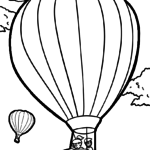 Malvorlage Heißluftballon