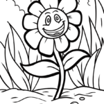 Malvorlage lachende Blume