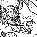 Malvorlage Ananas essen