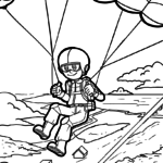 Malvorlage Fallschirmspringen