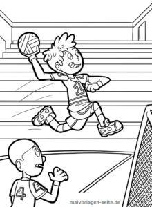 Malvorlage Handball zum Ausmalen