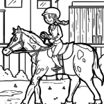 Malvorlage Reiten