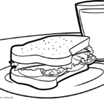 Malvorlage Sandwich