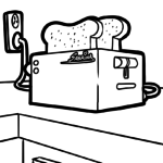 Malvorlage Toaster
