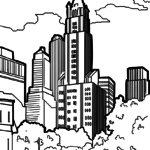 Malvorlage Wolkenkratzer