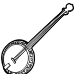 Malvorlage Musikinstrument Banjo