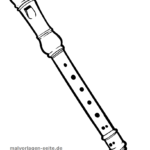 Malvorlage Musikinstrument Blockflöte