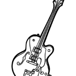 Malvorlage Musikinstrument Gitarre