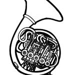 Malvorlage Musikinstrument Horn