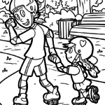 Malvorlage Inline Skating