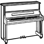 Malvorlage Musikinstrument Klavier