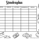 Stundenpläne Vorlagen zum Ausmalen