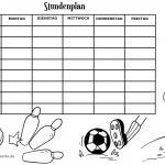 Stundenpläne Vorlagen zum Ausmalen