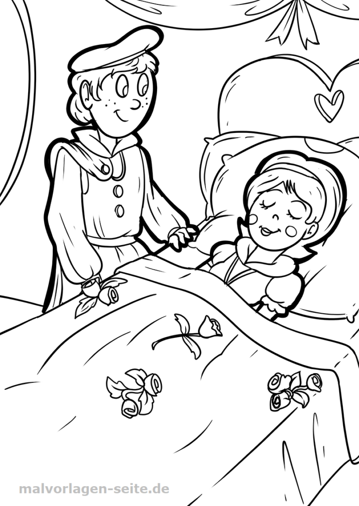 Ausmalbilder Märchen kostenlos drucken und ausmalen