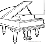 Malvorlage FlĂĽgel | Musik Malvorlage Musikinstrument FlĂĽgel