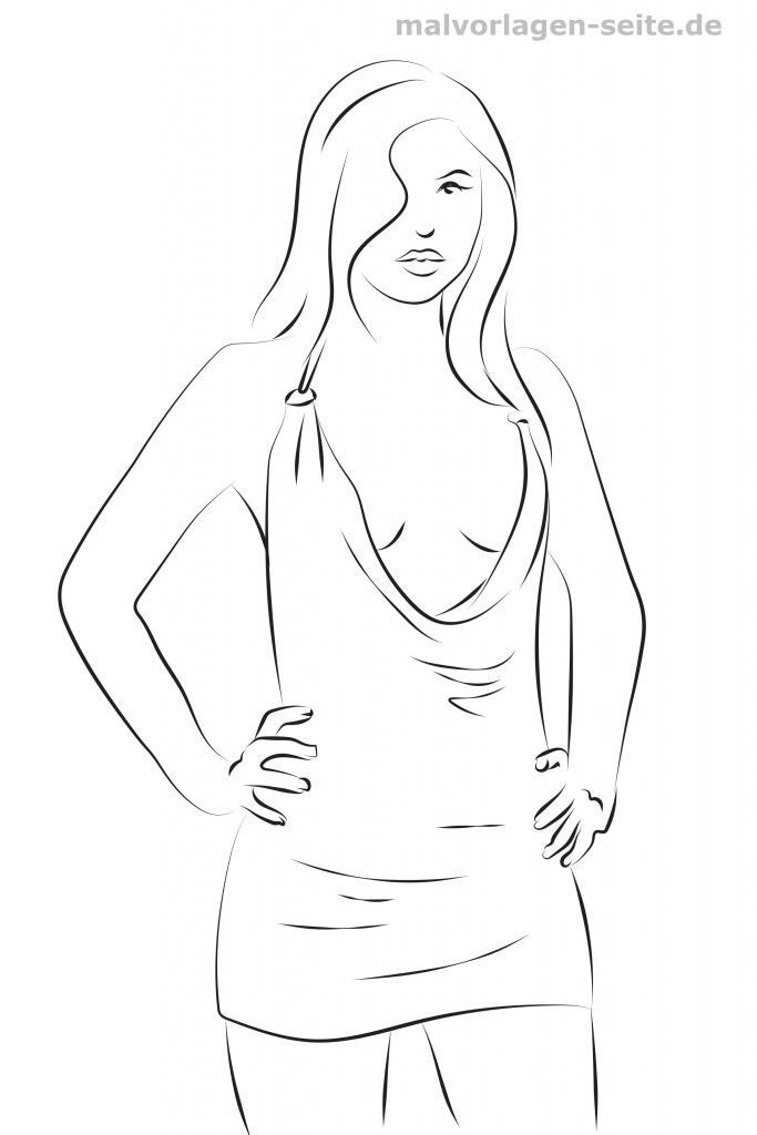 Ausmalbilder Mode, Design und Models Fashion Design für Ausmalbilder Mode, Design und Models Fashion Design für
