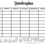 Stundenpläne Vorlagen zum Ausmalen
