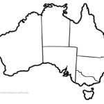 Landkarte Australien