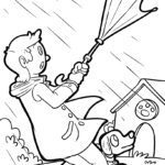 Malvorlage stürmischer Wind