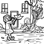 Malvorlage windiges Wetter