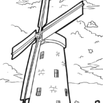 Malvorlage Windmühle