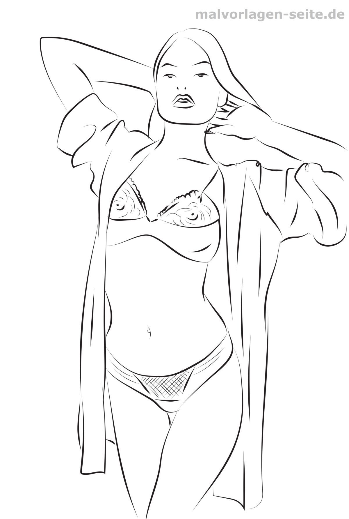 Malvorlage Modedesign & Mode – Lingerie