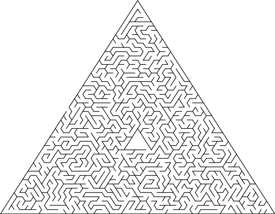 Labyrinth für Erwachsene - Ausmalbilder kostenlos herunterladen