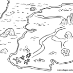Malvorlage Schatzkarte