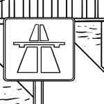 Malvorlage Verkehrsschild Autobahn