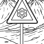 Malvorlage Verkehrszeichen Glättegefahr