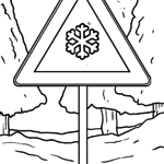 Malvorlage Verkehrszeichen Glätte