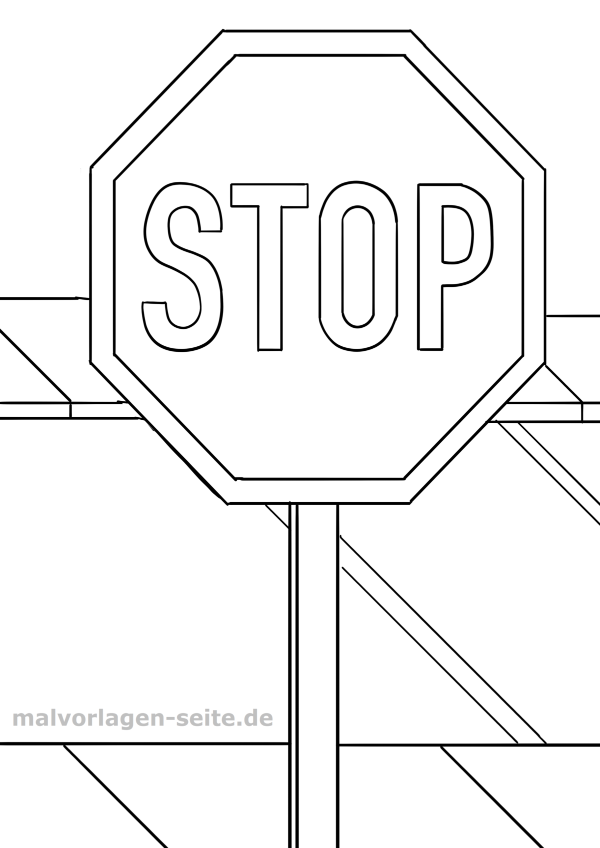 Malvorlage Stoppschild