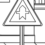 Malvorlage Verkehrszeichen Vorfahrtstraße