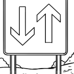 Malvorlage Verkehrszeichen Vorrang Gegenverkehr