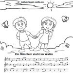 Noten und Text Ein Männlein steht im Walde