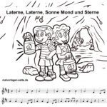Noten und Text Laterne, Laterne