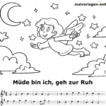 Noten und Text Müde bin ich geh zur Ruh