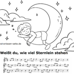 Noten und Text Weißt Du wieviel Sternlein stehen