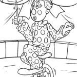 Malvorlage Zirkus Clown Ausmalbild Zirkus Clown auf Fahrrad