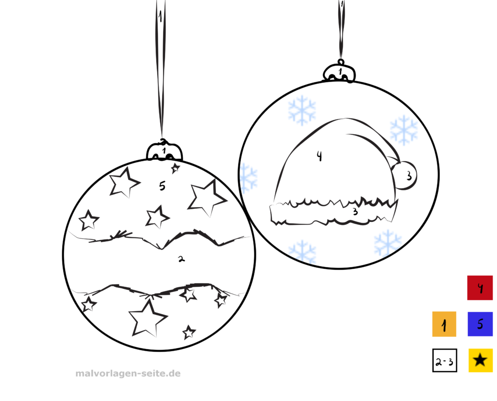 Malen nach Zahlen - Weihnachten | Jetzt kostenlos herunterladen