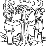 Malvorlage Äpfel pflücken