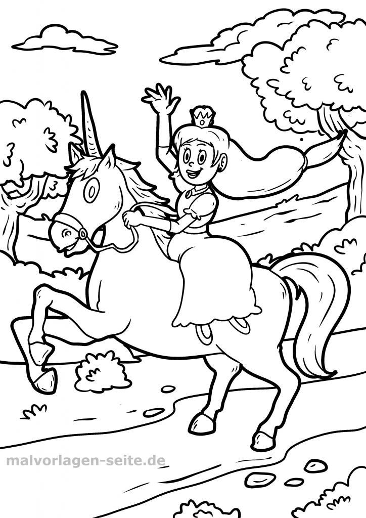 Ausmalbilder Einhörner - Einhorn Malvorlagen kostenlos drucken